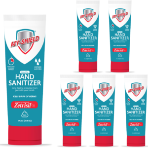 My-shield Hand Sanitizer Gel 1oz travel tubes (6 pack) w/Zetrisil