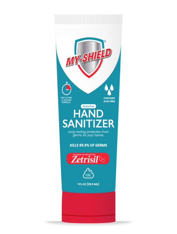 My-shield Hand Sanitizer Gel 1oz travel tubes (6 pack) w/Zetrisil - Image 3